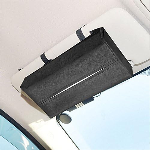 New Seat Back Sun Visor Car Artificial Leather Napkin Paper Tissue Box Holder Accessories