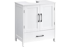 Bathroom Vanity Sink Cabinet, Under Sink Storage Cabinet with 2 Doors & Drawer, Waterproof Pedestal Sink Cabinet for Bathroom