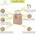 OSpecks Medium Brown Kraft Paper Shopping Bags Bulk with Handle and Thank You Tags for Retail Business, Merchandise, Goodies, Appreciation Gifts, Trade Fair, Craft Shows, Qty 50 Pcs, Size 8x4.75x10 In