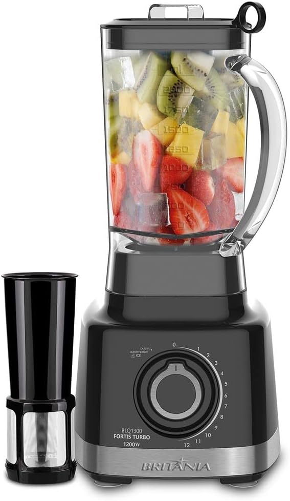 Liquidificador Turbo Britânia 3L 127v | Blq1300p, 1400W, Chumbo