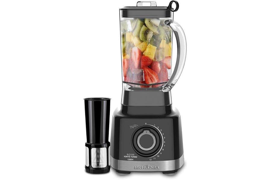 Liquidificador Turbo, Blq1300p, 1400W, 3L, Chumbo, 127v, Britânia