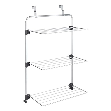 Metaltex 406062039 Gale Duschkabine-/Wäschetrockner, Metall, silber, 4.0 x 58.0 x 87.0 cm