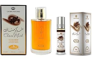 Al Rehab Choco Musk 2- Piece Set for Unisex (1.7 Oz Eau de Parfum Spray + 6 ml Concentrated Perfume Rollerball)