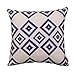 Kingla HomeÂ Cotton Linen Square Decorative Couch Cushion Covers 18x18 Inch Pillowcases Navy Blue Modern Geometry Throw Pillow Covers