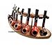 Fashion New Wooden Pipe Stand Rack Holder for Tobacco Smoking Pipes. Handcrafted (For 7)