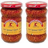 Tutto Calabria Hot Chili Pepper Spread. In Glass 2 Pack. Imported Calabria Italy.