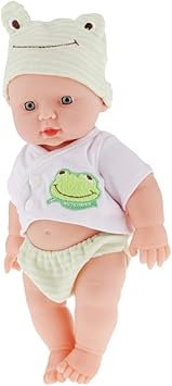 Imported Realistic Silicone Baby Doll Vinyl Real Life Lifelike Baby Boy in Green