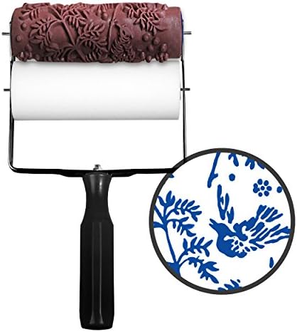 Rolling Robin Patterned Paint Roller Kit. Stencil For Creating Paint Patterns, Murals & Borders. Ideal Alternative To Wallpaper, Wall Decals & Stickers. Decorative Designs For Furniture, Nursery, etc