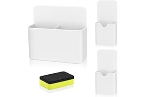 MoKo Magneitc Dry Erase Marker Holder Set, 3-Pack Magnetic Marker Pencil Pen Holder Cup Organizer for Metal & Magnetic Surfac