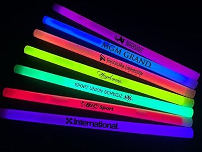 Glow Sticks Bulk Wholesale, 10 12â€ Industrial Grade Jumbo Light Sticks, Assorted Bright Colors, Glow 14 Hrs, Safety Glow Stick w/ 3-year Shelf Life, Ideal for Camping & Emergency, Glow With Us Brand