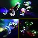 60 PCS LED Light Up Toys Glow in The Dark Party Supplies, Halloween Party Favors Kids Including 40 LED Finger Lights, 12 Flashing Bumpy Rings, 4 Bracelets 4 Flashing Slotted Shades Glasses