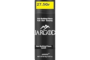 JARGOD Hair Fibers for Instant Volume and Thicker Fuller Hair Hair Building Fiber for thinning Hair & Bald Spots Conceals Hair Loss in Seconds - Hair Powder for Women & Men (Black)