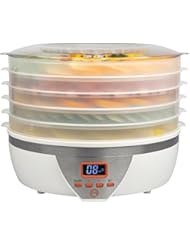 MasterChef Food Dehydrator w 5 Trays and Digital Temperature Controls- Dehydrating Machine includes FREE Recipe Guide- Overheating Protection + 8L Capacity- Dry Fruits, Vegetables Beef Jerky and More