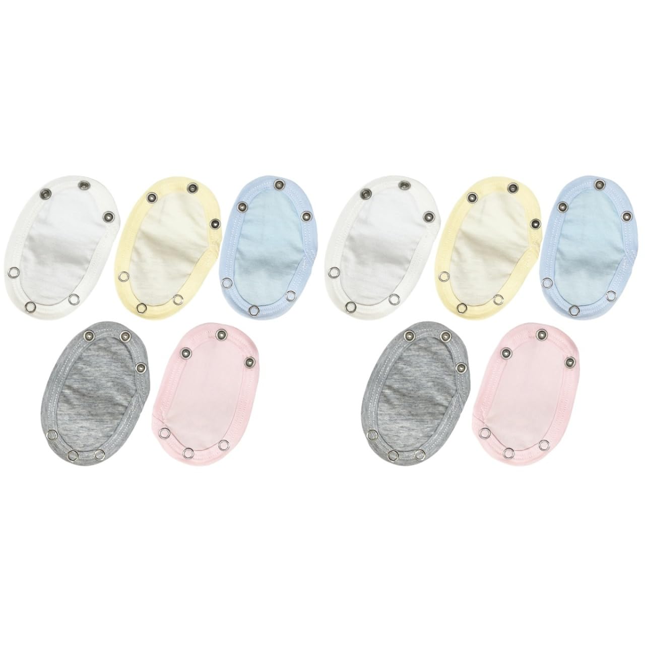 Photo 1 of PACKOVE 10 Pcs Romper Suit Extension Baby Bodysuit Extender Snap for One-piece Pants Cotton Jumpsuit Men and Women, 13.50X9.50X0.50CMx2pcs