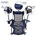 Camp Solutions Light Weight Backpacking Reclining/Lounging Camping Folding Chair with Headrest and Footrest for Outdoor Camping, RV, BBQ