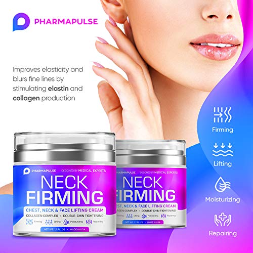 Neck Firming Cream, Neck AntiWrinkle Cream, Anti Aging Moisturizer for Neck & Décolleté, Neck