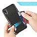 ZVEdeng Credit Card Case Compatible with XR, Carbon Fiber Card Clip Money Pocket Shockproof Slim Card Grip Case Cover for XR 6.1'' Black