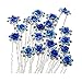 Newstarfactory Rose U-sharped Design Collection Metal Hair Pins Pack of 20 (Blue)