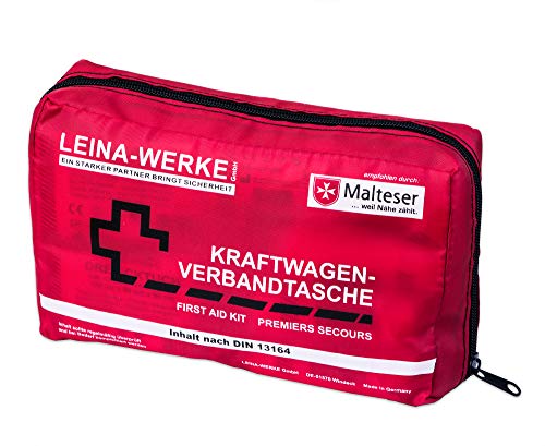 LEINA -WERKE REF 11008 Leina autoverbandtas Compact, inhoud DIN 13164, rood - Afbeelding 3