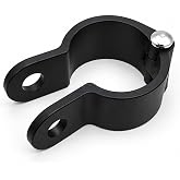 SKULL PIVOT- 1x Motorcycle Footpegs Clamp Black 1.5" 1 1/2 inch Engine Guard Longhorn Footpeg Clamp Highway Crash Bar Foot Peg Replacement Compatible with Hond Suzuk Kawasak Yamah H-D