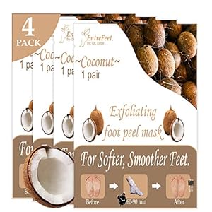 Dr. Entre's Exfoliating Foot Peel | 2 Pairs | Natural Exfoliant for Smooth Baby Soft Feet, Dry Dead Skin Treatment, Repair Rough Heels, Callus Remover Sock Booties