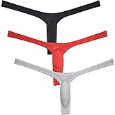 JAXFSTK men ice silk bikini thong underwear sexy posing jockstrap hipster micro g-string slim tangas