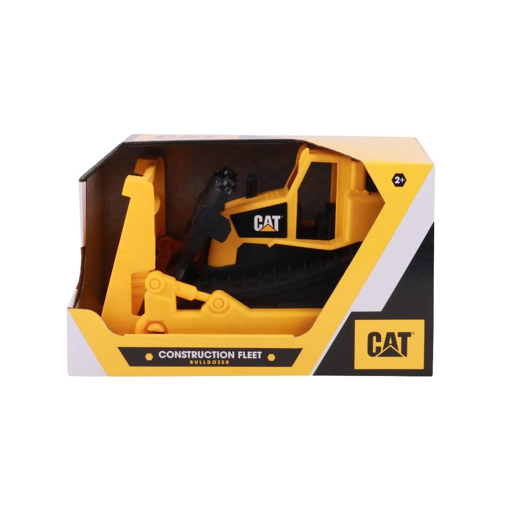 Cat Construction Fleet 10” Bulldozer Toy – Heavy‑Duty Plastic, Working Blade & Free‑Rolling Wheels, Indoor/Outdoor Sandbox Vehicle for Toddlers & Kids Ages 2 +