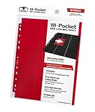 Ultimate Guard 18-Pocket Pages Side-Loading Red (10) Card Binders Sheets