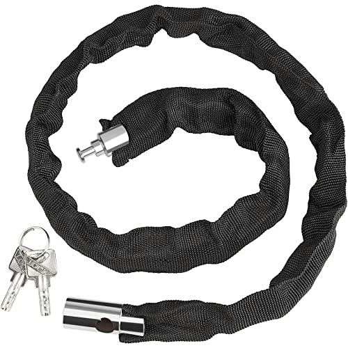 自転車鍵 チェーンロック Diyife 自転車 鍵 チェーン 自転車 ロック 約101cm 盗難防止 鍵2本付き 電動自動車ロック ロードバイク マウンテンバイクに