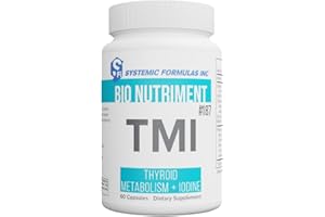 BIO NUTRIENT Systemic Formulas Bio Nutriment TMI Thyroid Metabolism + Iodine 60 Capsule #187. Iodine Supplement Thyroid Support for Women and Men Iodine Pills Kelp