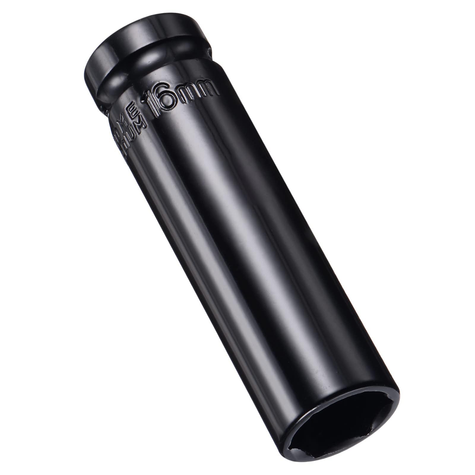 MACHSWON 2Pcs 1/2 Inch Drive - 16mm Deep Impact Socket with 6 Point Design, Heat-Treated Cr-V Steel 78mm Length, Metric Sizes