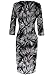 VfEmage Womens Elegant Leaf Print Wear To Work Business Casual Fit Pencil Dress