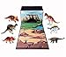 Dinosaur Toy Chest Storage Box Organizer, 6 Bonus Figures with Kids Play Mat Playset, Birthday Party Supplies