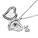 LuckyJewelry Puppy Dog Paw Print Heart Living Floating Charm Memory Locket Pendant Necklace with 18 Chain