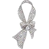 Elegant Flower Brooch Pins for Women,Pearl Rhinestone Floral Brooches Lapel Pins Scarf Shawl Costume Pin Hat Bag Suit Dress Accessories Boutonniere