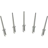 50 Rivets Aveugles Aluminium 3/16" X 3/8" à Bout Fermé - Pour Assemblage étanche