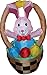 4 ft. Airblown Inflatable Easter Bunny with Eggs and Basket - Yard Decoration