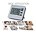 Hiyoo Digital Desk Clock Refrigerator Hood Kitchen Timer 12/24 Hour Alarm Date Week Indoor Thermometer LCD Backlight Clock Battery Operated Table Room Office Senior