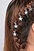 Geoot 100 Pieces Aluminum Hair Cuffs Hair braiding Beads Hair Braid Rings and 64 Pieces Hand, Leaves, Star, Cross, Gold Ring Set Hair Clip Headband Hair accessories (Multi-colored)