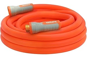 YAMATIC Heavy Duty Garden Hose 5/8 in x 30 ft with Swivel Fitting, Super Flexible Water Hose, All-weather, Lightweight, Burst 600 PSI