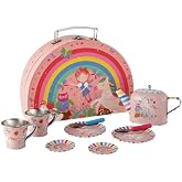 Floss &amp; Rock 40P3571 Rainbow Fairy Tin Tea Set in Rainbow Shaped Box, 10-Piece Set