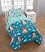 Disney Moana Flower Power 4 Piece Twin Bed Set - Includes Reversible Comforter & Sheet Set - Super Soft Fade Resistant Polyester - (Official Disney Product)