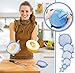 Silicone Stretch Lids Insta Lids By BestOffer Reusable Food Covers Wrap Stretch Top Lid Suction BPA Free Microwave Storage Organizer 6 Pack (Blue)