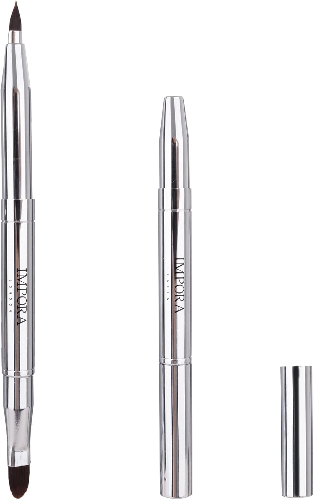 Impora London Retractable Lip Makeup Brush with Lid – Travel Size