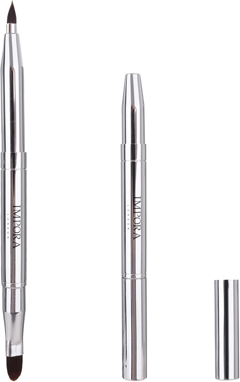 Impora London Retractable Lip Makeup Brush with Lid – Travel Size