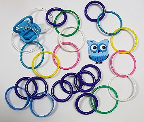 The Drop Stoppers Bundle 6, Pastel Rings, Blue Owl Teether, Blue Bottle holders