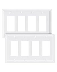TREEWELL 2-Pack Quad Decorator Outlet Cover