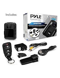 Pyle PPBCM9 cámara para policía para el cuerpo, compacta y portátil, HD 1080p, 8MP, con visión nocturna IR, con pantalla LCD y memoria interna de 16GB