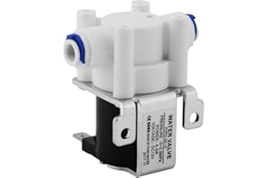 JECTSE 1/4'' Solenoid Valve DC 12V, 6.5W Purifier Normally Closed Water Inlet Valve, Electric Pure Copper Coil Water Switch Stop Valve