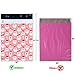 10x13 100-Pack Santa Face Designer Poly Mailers, Ohuhu Christmas Shipping Mailer Bags Sealed Christmas Holiday Gifts Bag Xmas Mailer Packages with Self Adhesive Strip, Pink